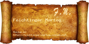 Feichtinger Martos névjegykártya